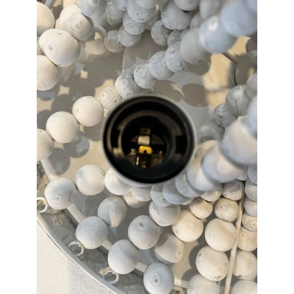 Bead Design Entryway Chandelier With Lights (3 Sockets)